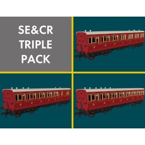Rapido 978001 OO Gauge SECR Evolution Non Corridor Carriage Pack